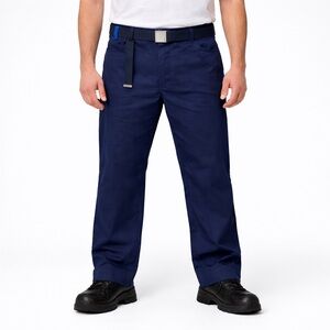 IKEA Navy Work Utility Pants Straight Fit + Belt 46.5W